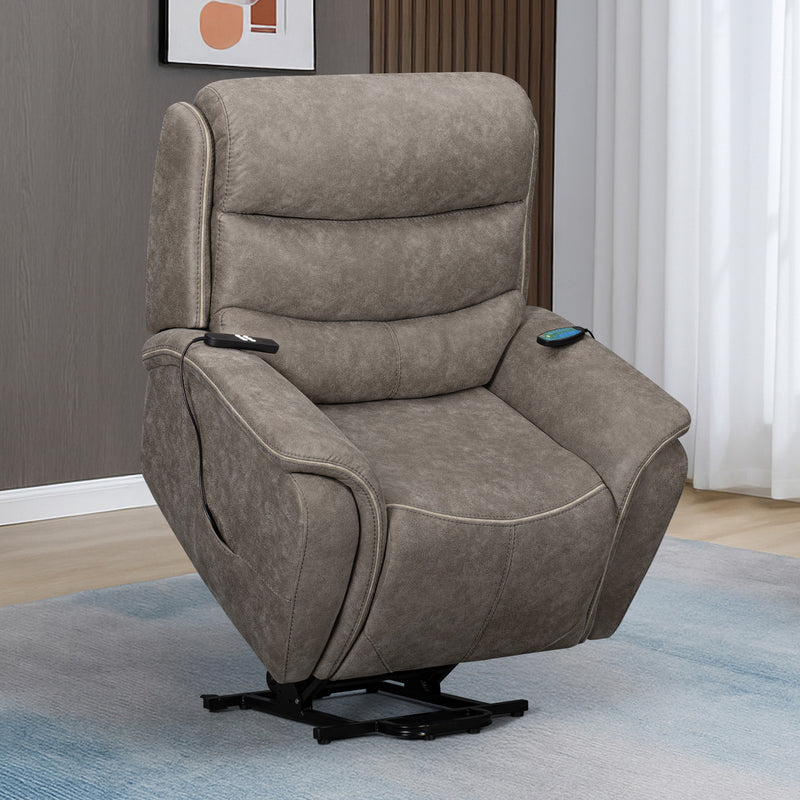 KAMARI POWER LIFT RECLINER W/ HEAT & MASSAGE-GRAY