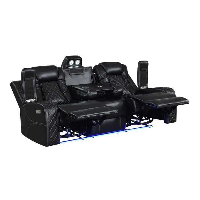 ORION II SOFA W/ PWR FR & HR-BLACK