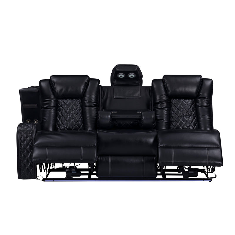 ORION II LAF SOFA W/DUAL RECLINER-BLACK
