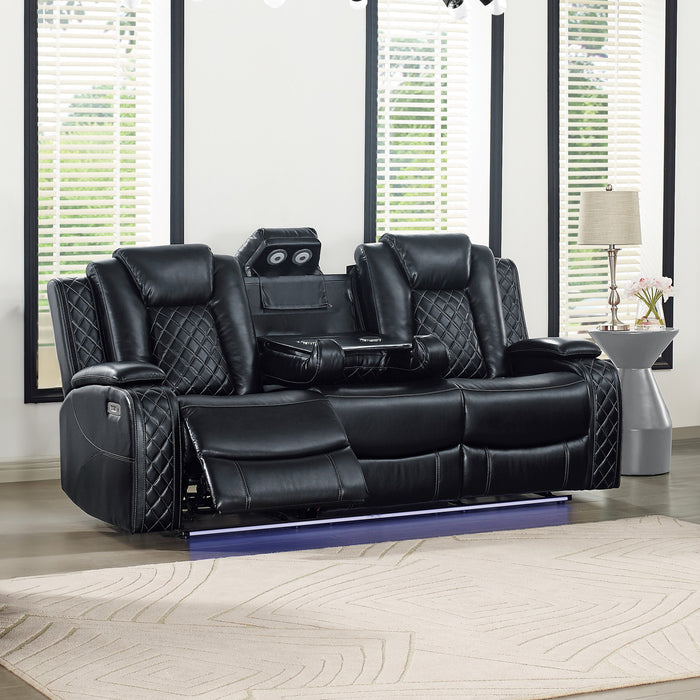 ORION II SOFA W/ PWR FR & HR-BLACK