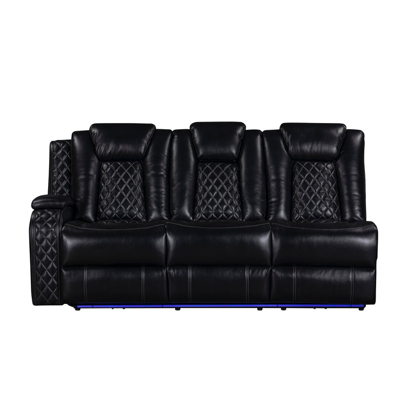 ORION II LAF SOFA W/DUAL RECLINER-BLACK
