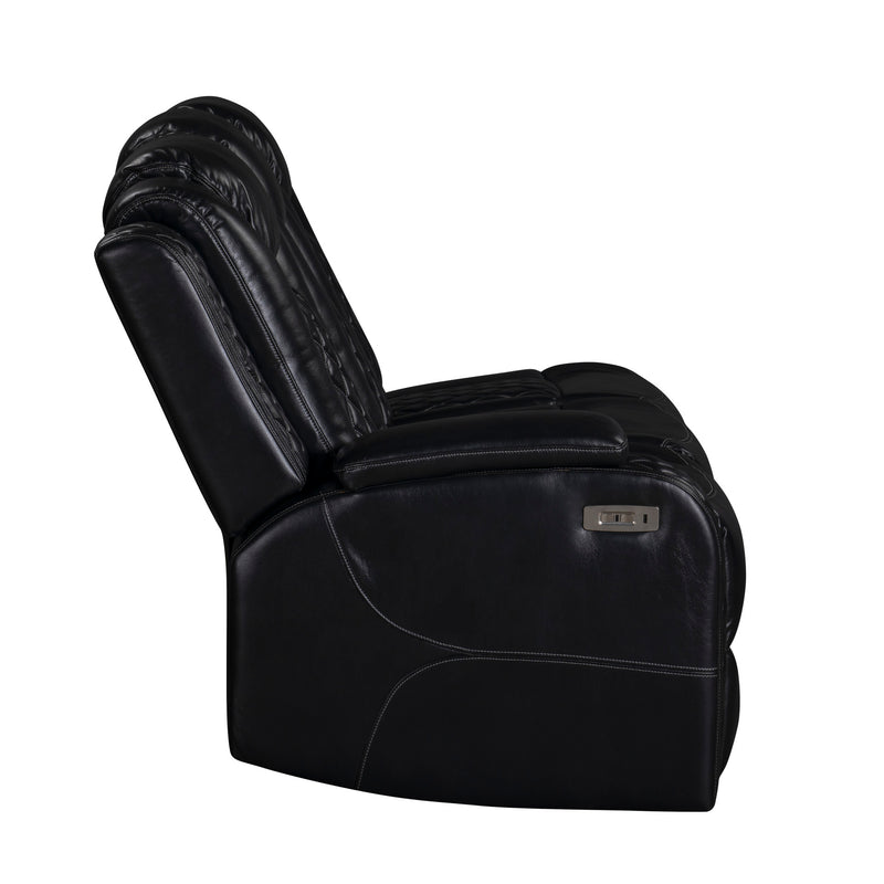 ORION II LAF SOFA W/PWR FR & HR-BLACK