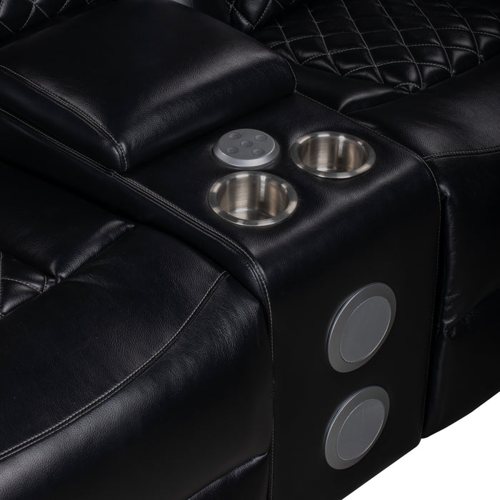 ORION II RAF CONSOLE LOVESEAT W/ PWR FR & HR-BLACK