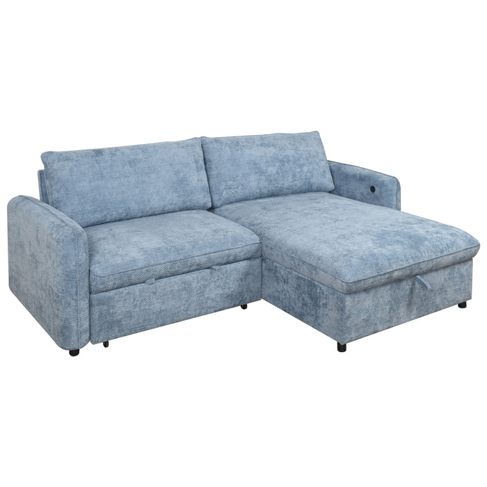 FINN LOVESEAT W/POP UP SLEEPER-BLUE