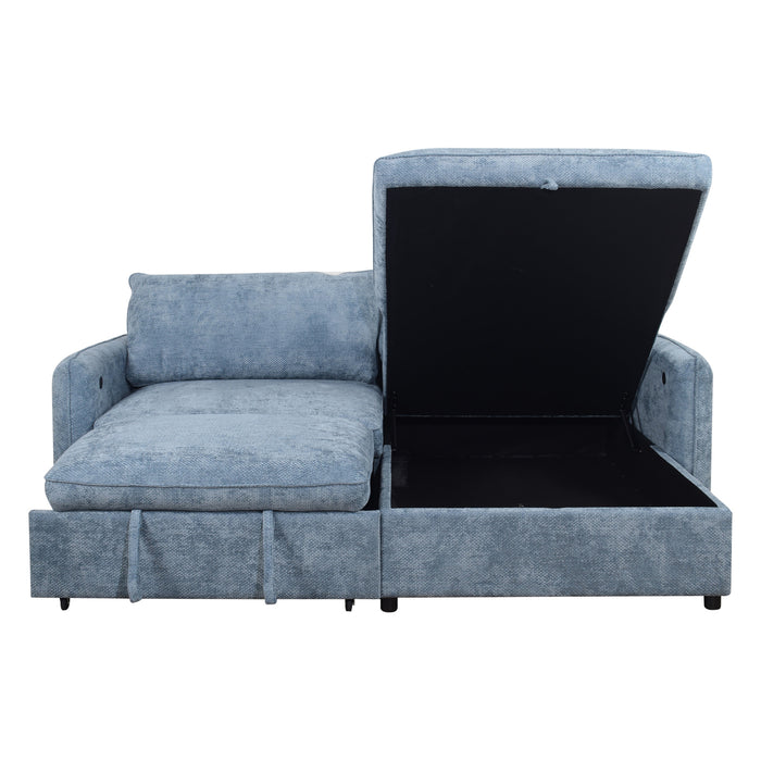 FINN LOVESEAT W/POP UP SLEEPER-BLUE