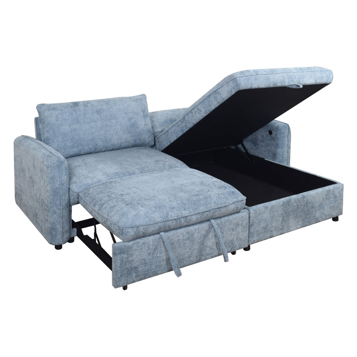 FINN LOVESEAT W/POP UP SLEEPER-BLUE