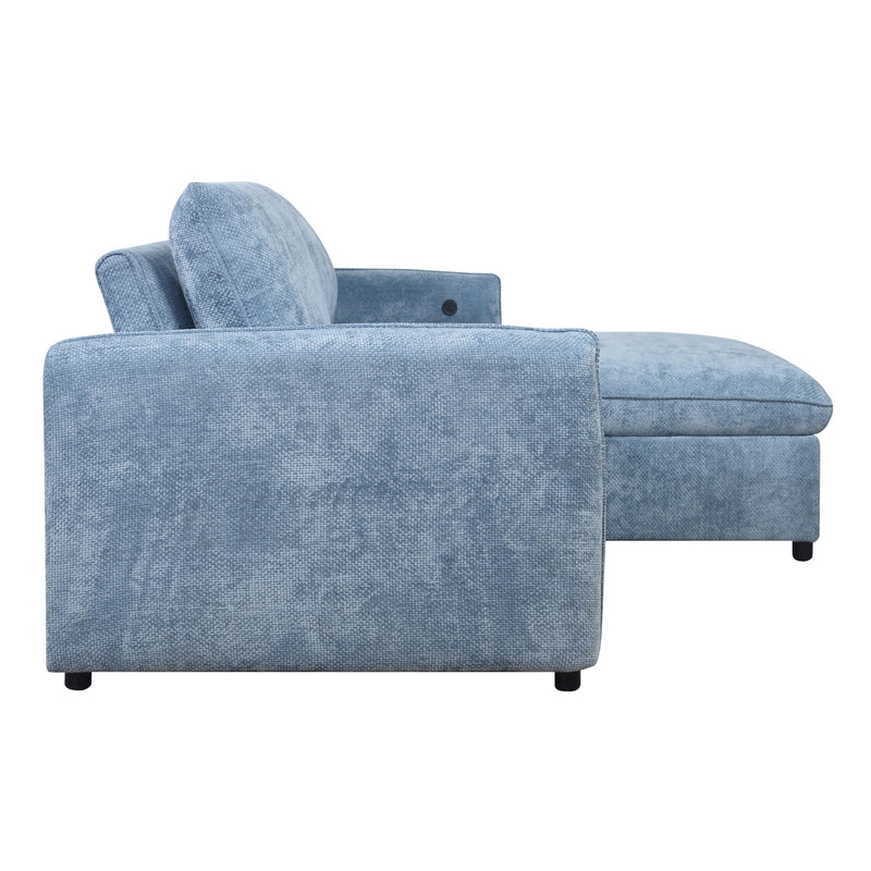 FINN LOVESEAT W/POP UP SLEEPER-BLUE