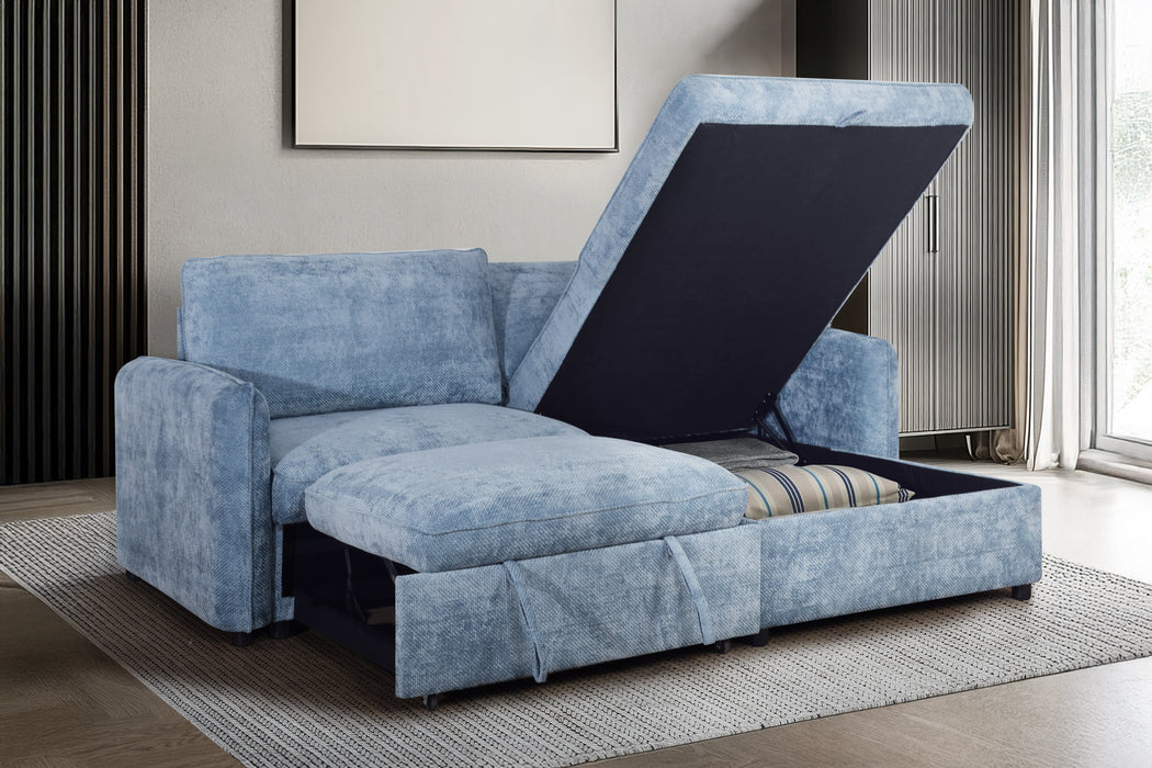 FINN LOVESEAT W/POP UP SLEEPER-BLUE