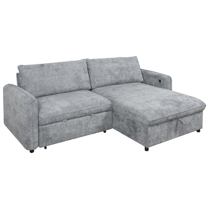 FINN LOVESEAT W/POP UP SLEEPER-GRAY