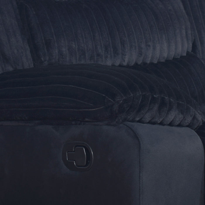 WILLOW SOFA W/DUAL RECLINER-BLACK