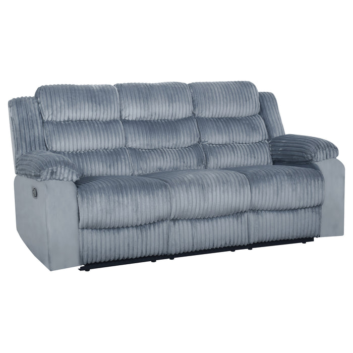 WILLOW SOFA W/DUAL RECLINER-GRAY