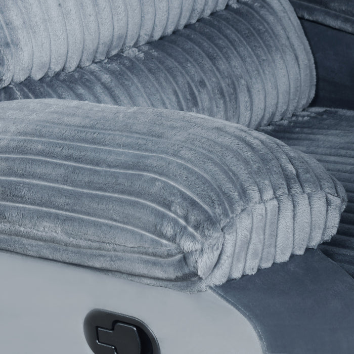 WILLOW SOFA W/DUAL RECLINER-GRAY