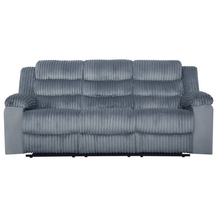 WILLOW SOFA W/DUAL RECLINER-GRAY