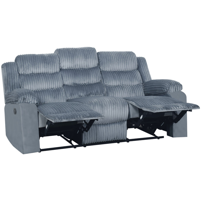WILLOW SOFA W/DUAL RECLINER-GRAY