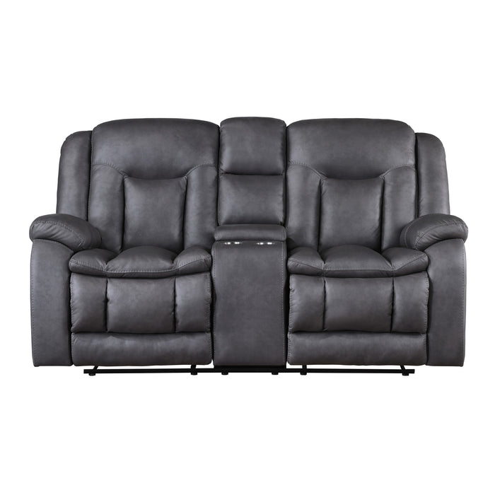 MORELLO  CONSOLE LOVESEAT W/PWR FR-GRAY