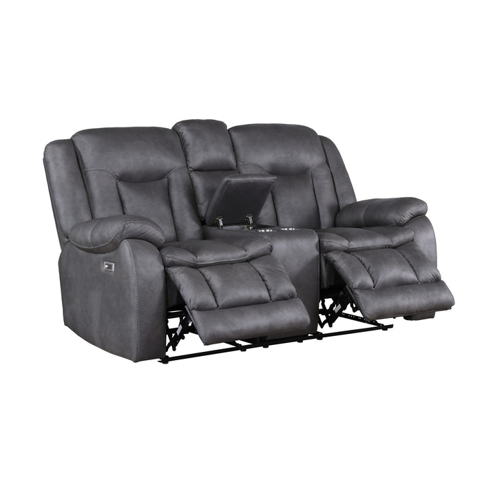 MORELLO  CONSOLE LOVESEAT W/PWR FR-GRAY