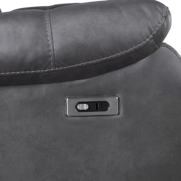 MORELLO  CONSOLE LOVESEAT W/PWR FR-GRAY