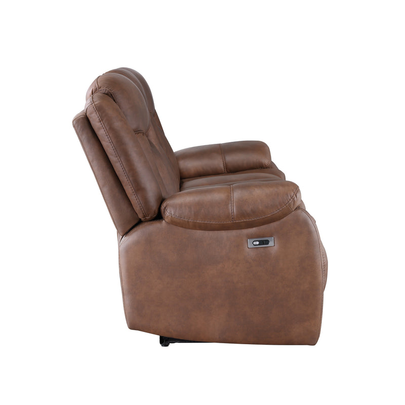 MORELLO  SOFA W/PWR FR- BROWN