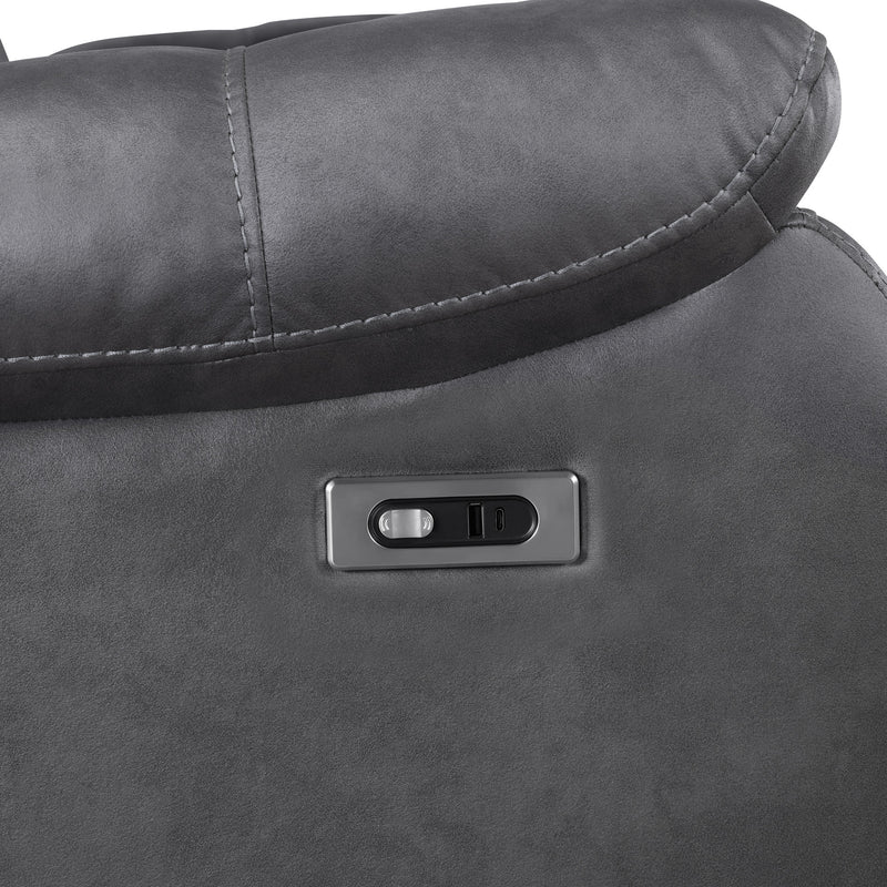 MORELLO  SOFA W/PWR FR- GRAY