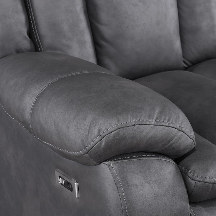 MORELLO  SOFA W/PWR FR- GRAY