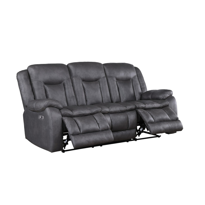 MORELLO  SOFA W/PWR FR- GRAY
