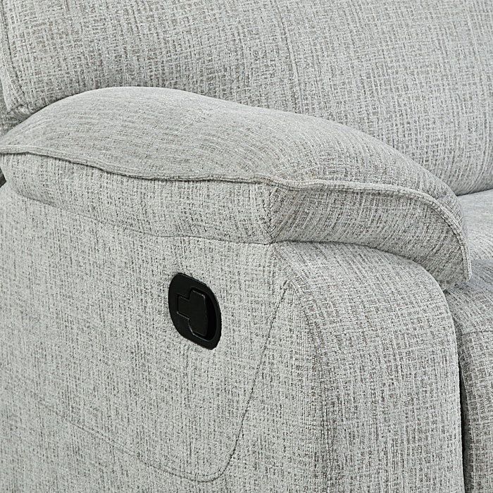 CHABLIS GLIDER RECLINER W/HEAT & MASSAGE-MIST GRAY