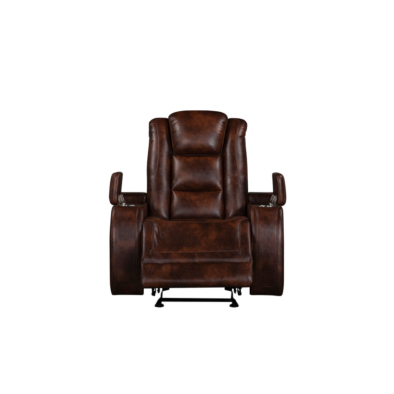 CHESTER GLIDER RECLINER-BROWN