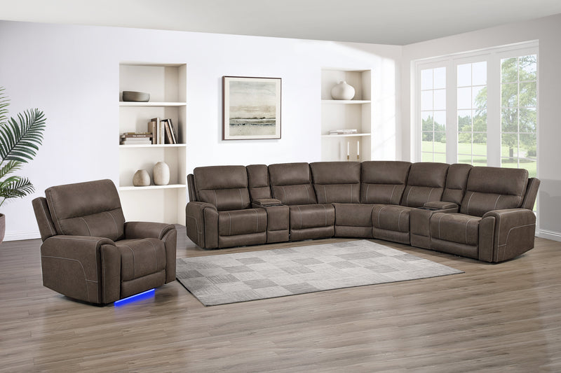 GAIA AUTO GLIDER RECLINER W/PWR HR & FR-SABLE