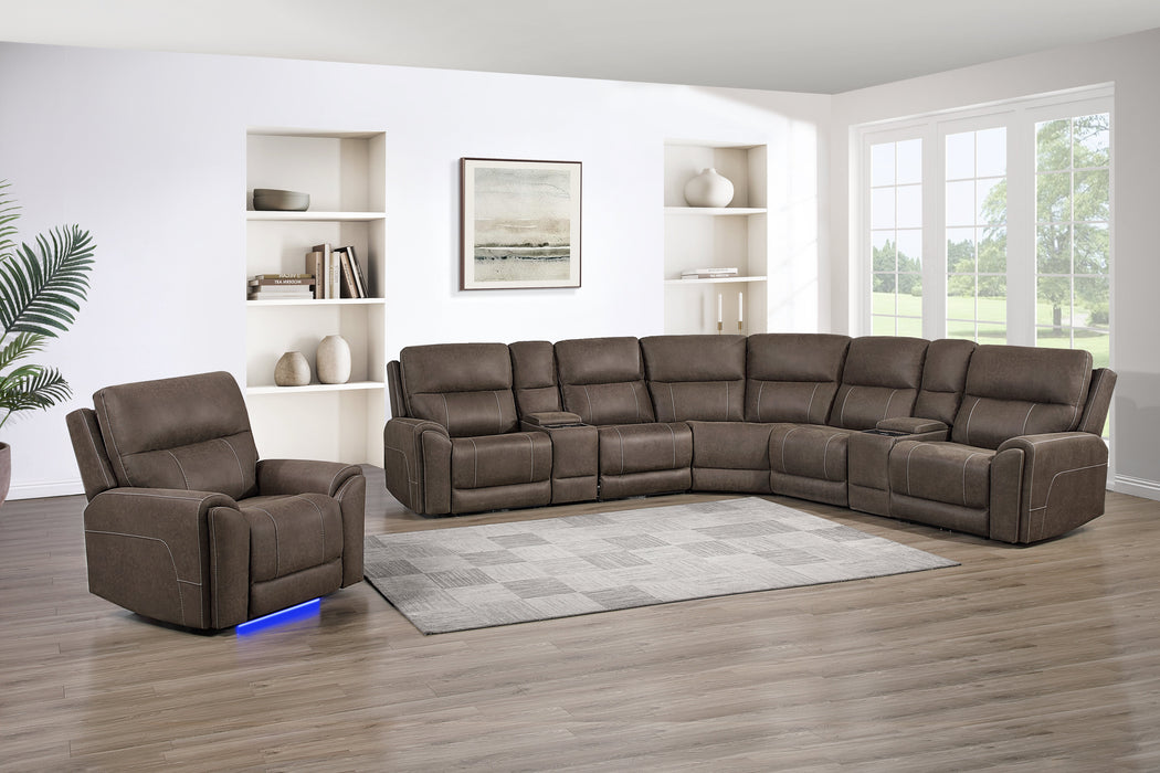 GAIA AUTO GLIDER RECLINER W/PWR HR & FR-SABLE