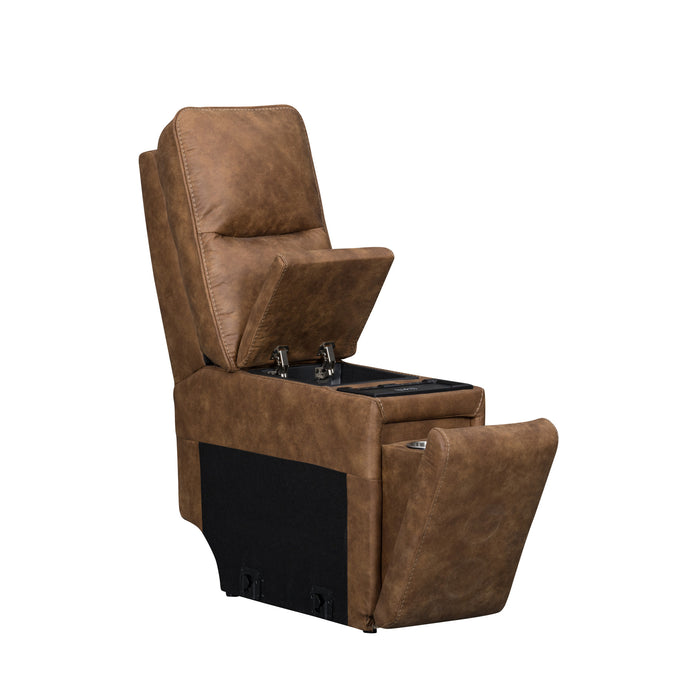KYRA STORAGE CONSOLE WITH SPEAKERS-SADDLE
