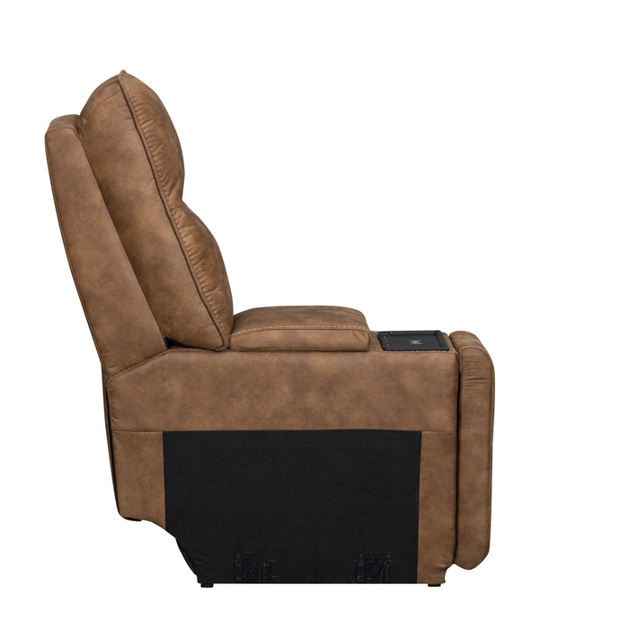 KYRA STORAGE CONSOLE WITH SPEAKERS-SADDLE