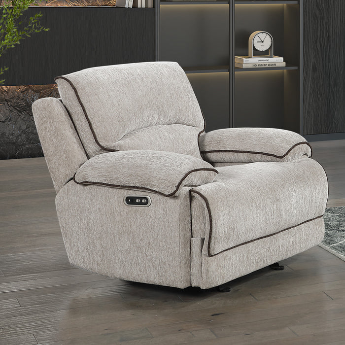 CAMDEN GLIDER RECLINER W/PWR HR & FR-BROWN