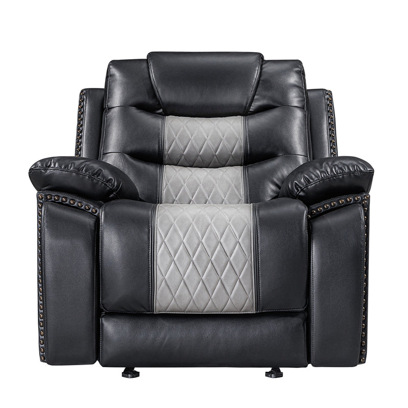 NIKKO GLIDER RECLINER-BLACK/GRAY
