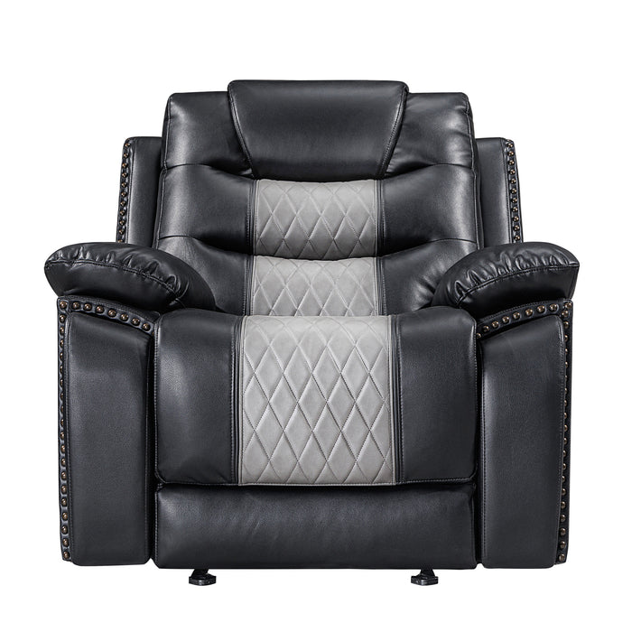 NIKKO GLIDER RECLINER-BLACK/GRAY
