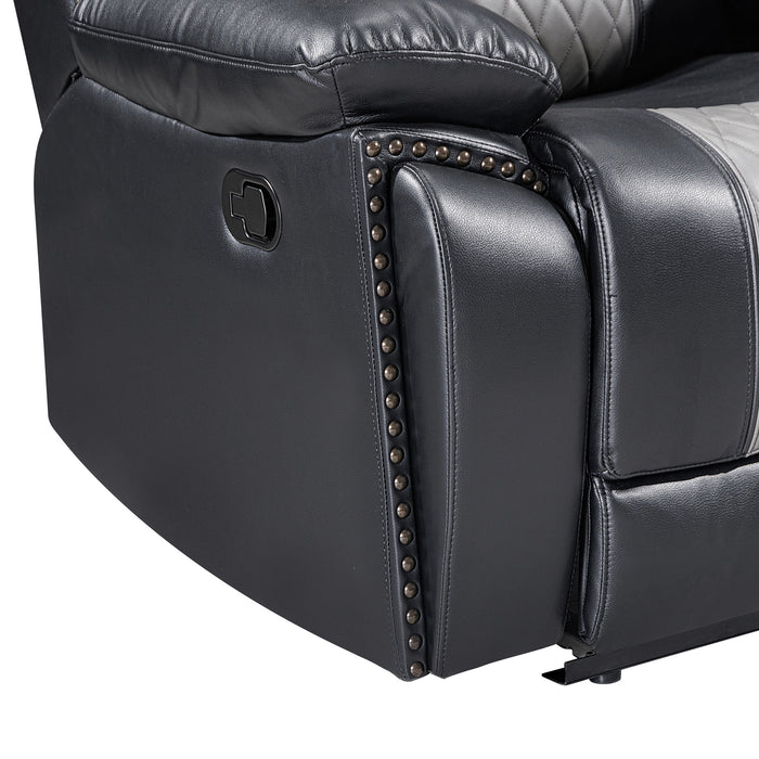 NIKKO GLIDER RECLINER-BLACK/GRAY