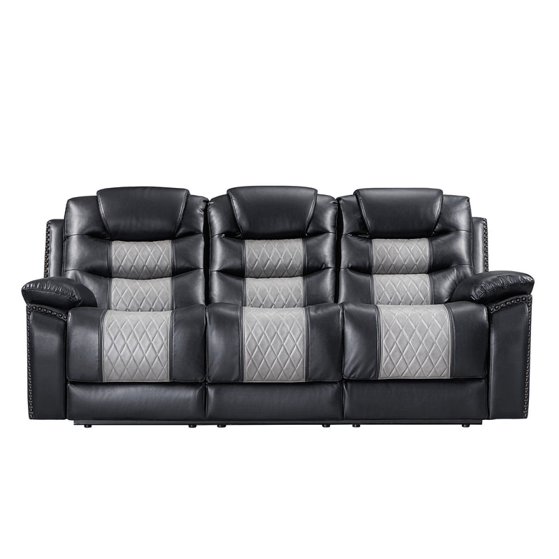 NIKKO  SOFA W/PWR FR-BLACK/GRAY