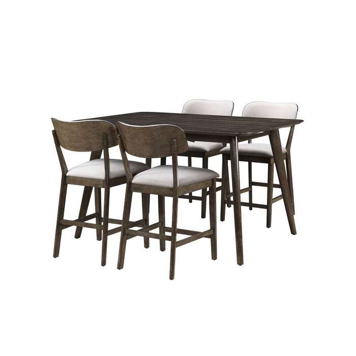 REX 60" COUNTER HEIGHT TABLE W / 4 COUNTER CHAIRS