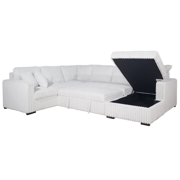 BLISS - SECTIONAL SLEEPER-MIST GRAY