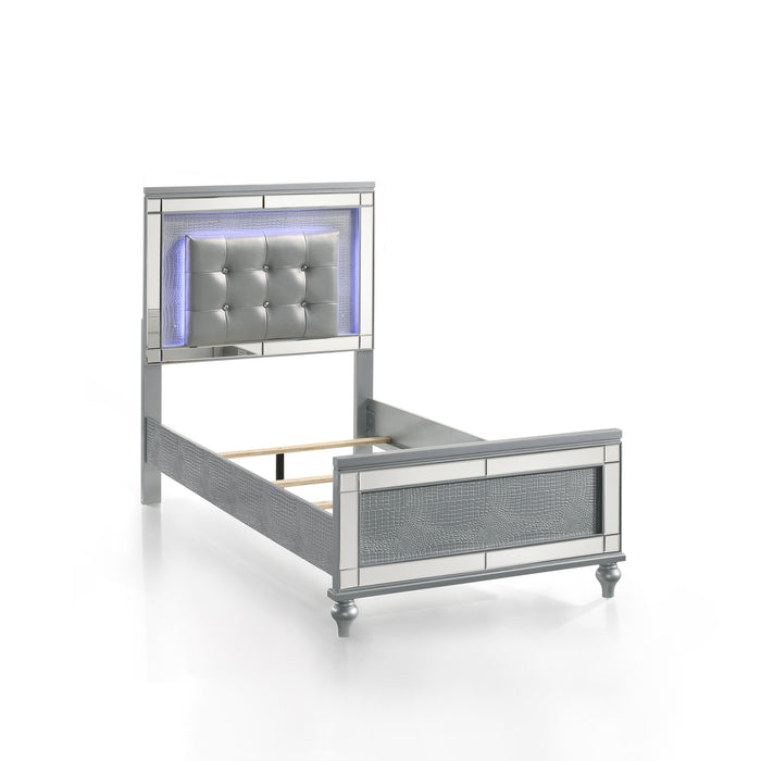 VALENTINO 3/3 TWIN BED - SILVER