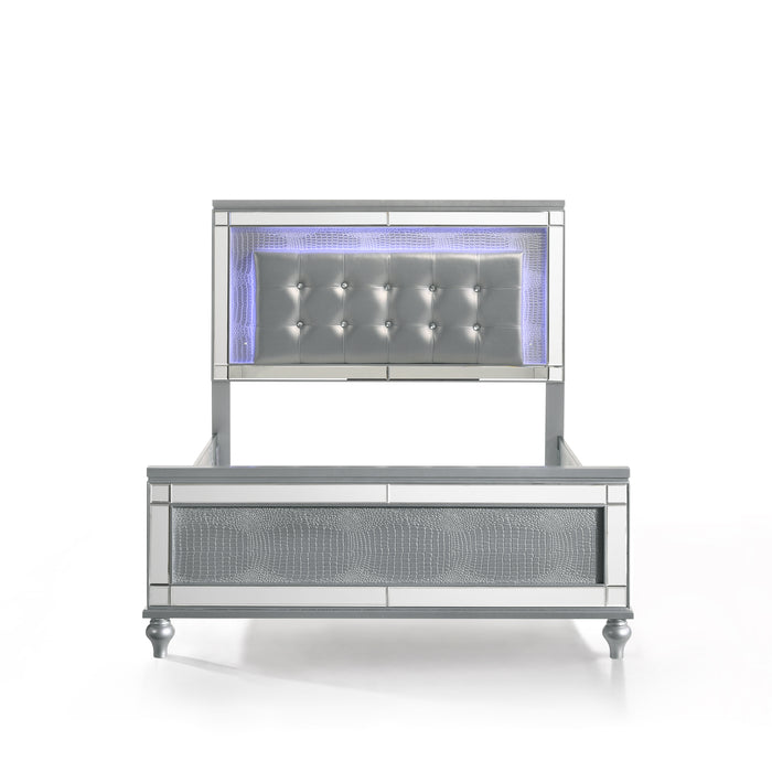 VALENTINO 4/6 FULL BED - SILVER