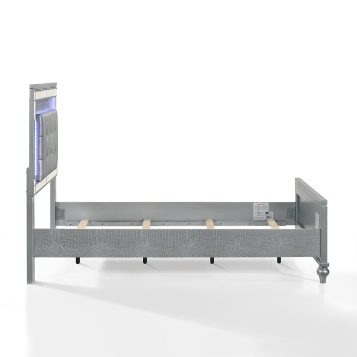 VALENTINO 3/3 TWIN BED - SILVER