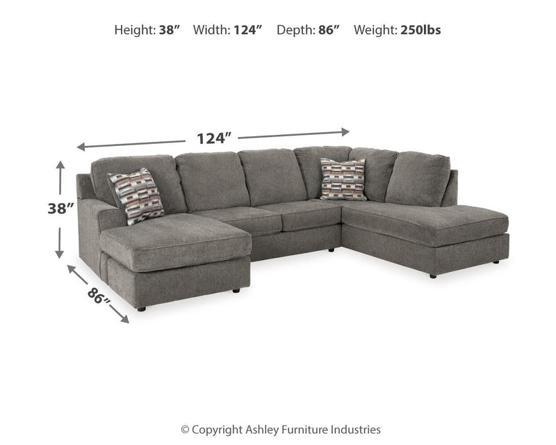 Seccional de dos piezas con chaise longue O'Phannon