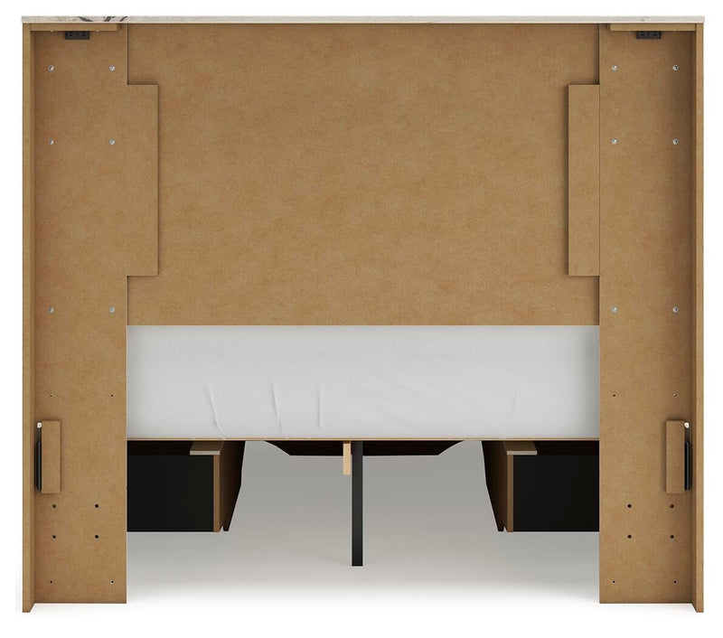 Lawroy Full Panel Storage Bed, Dresser, Mirror and Nightstand