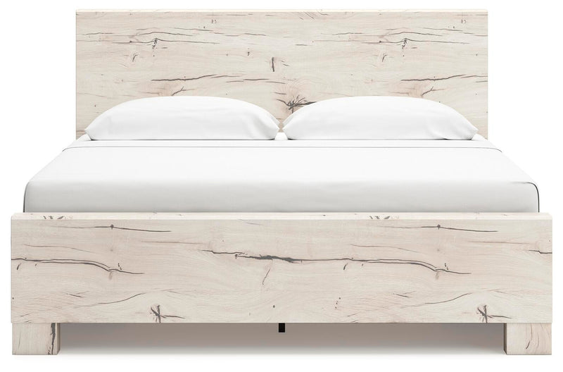 Lawroy King Panel Bed with Storage, Dresser and Mirror