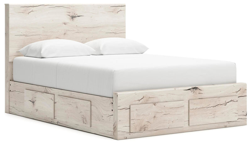 Lawroy Queen Panel Storage Bed, Dresser, Mirror, Chest and Nightstand