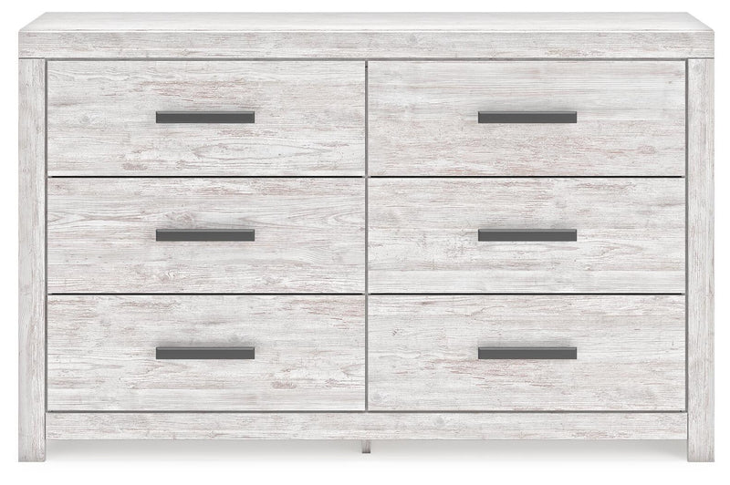 Cayboni Full Panel Bed with Mirrored Dresser