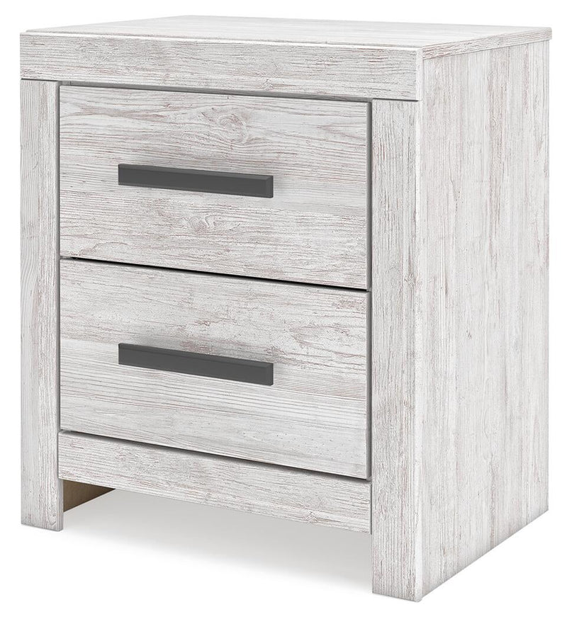 Cayboni Full Panel Bed with Mirrored Dresser