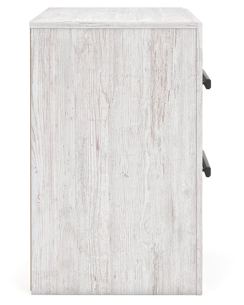 Cayboni Full Panel Bed with Mirrored Dresser