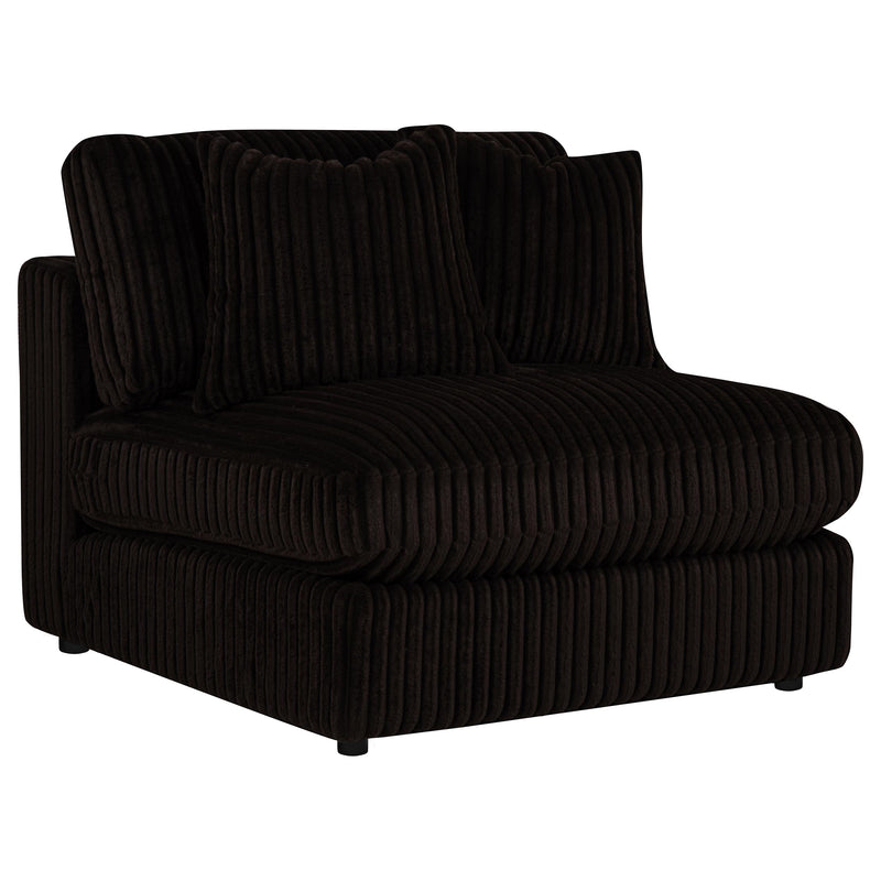 Blaine Upholstered Armless Chair Chocolate