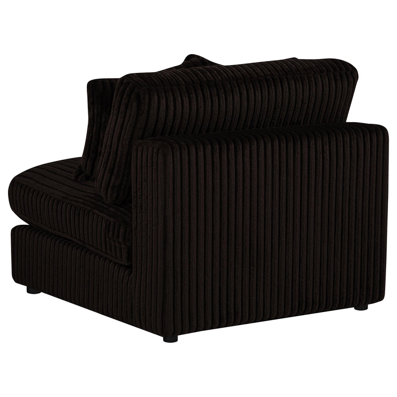 Blaine Upholstered Armless Chair Chocolate